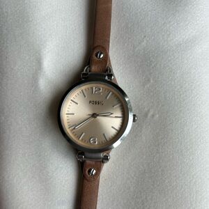Fossil Georgia Women’s Watch with Genuine Leather Band